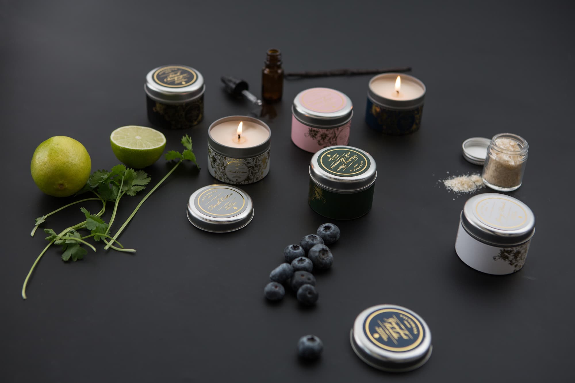 Duftlys Sense Tinbox Black Jasmine