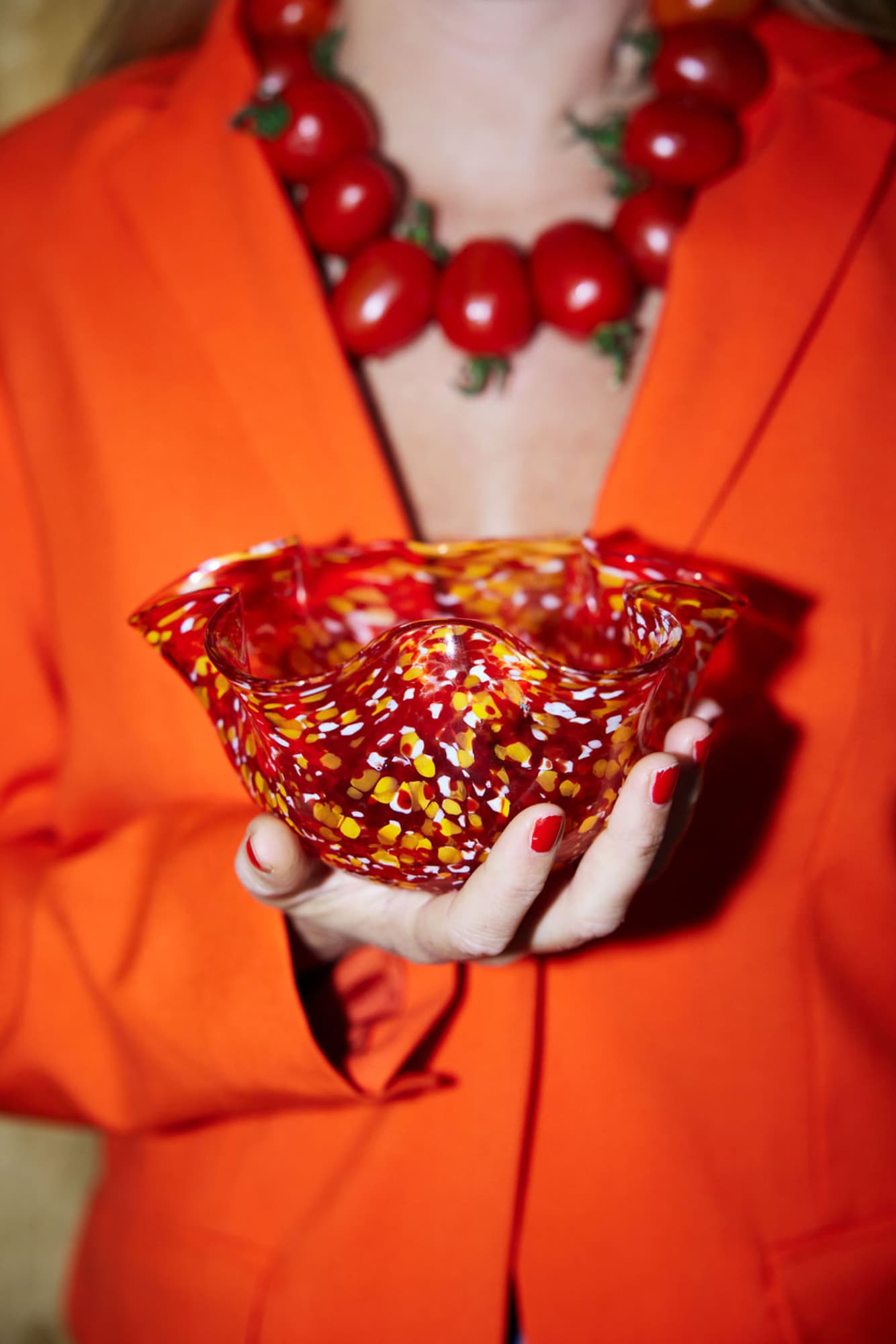 Skål Cara, small, rød/orange – bilde 2