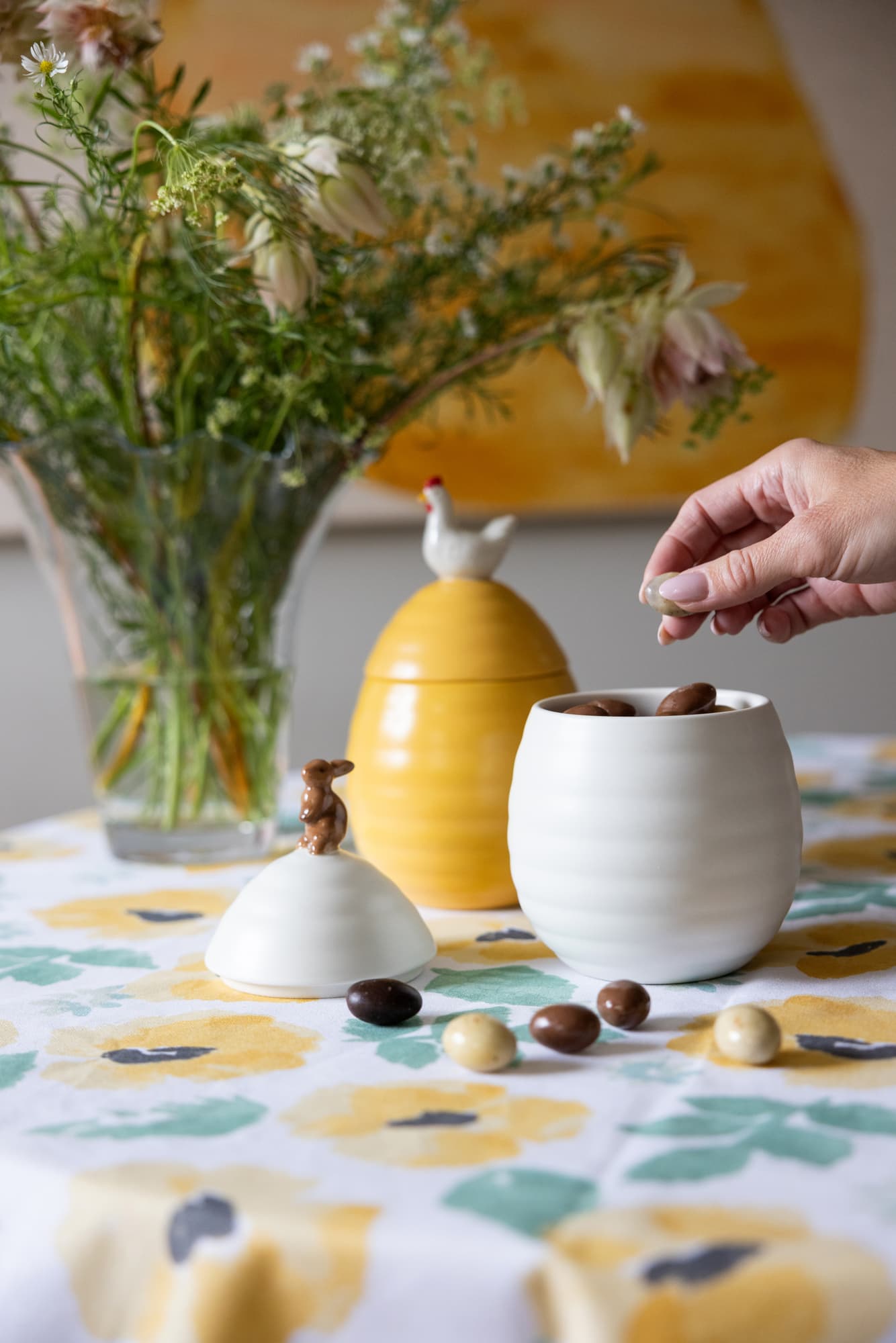 Ellen krukke med lokk, hare – bilde 4