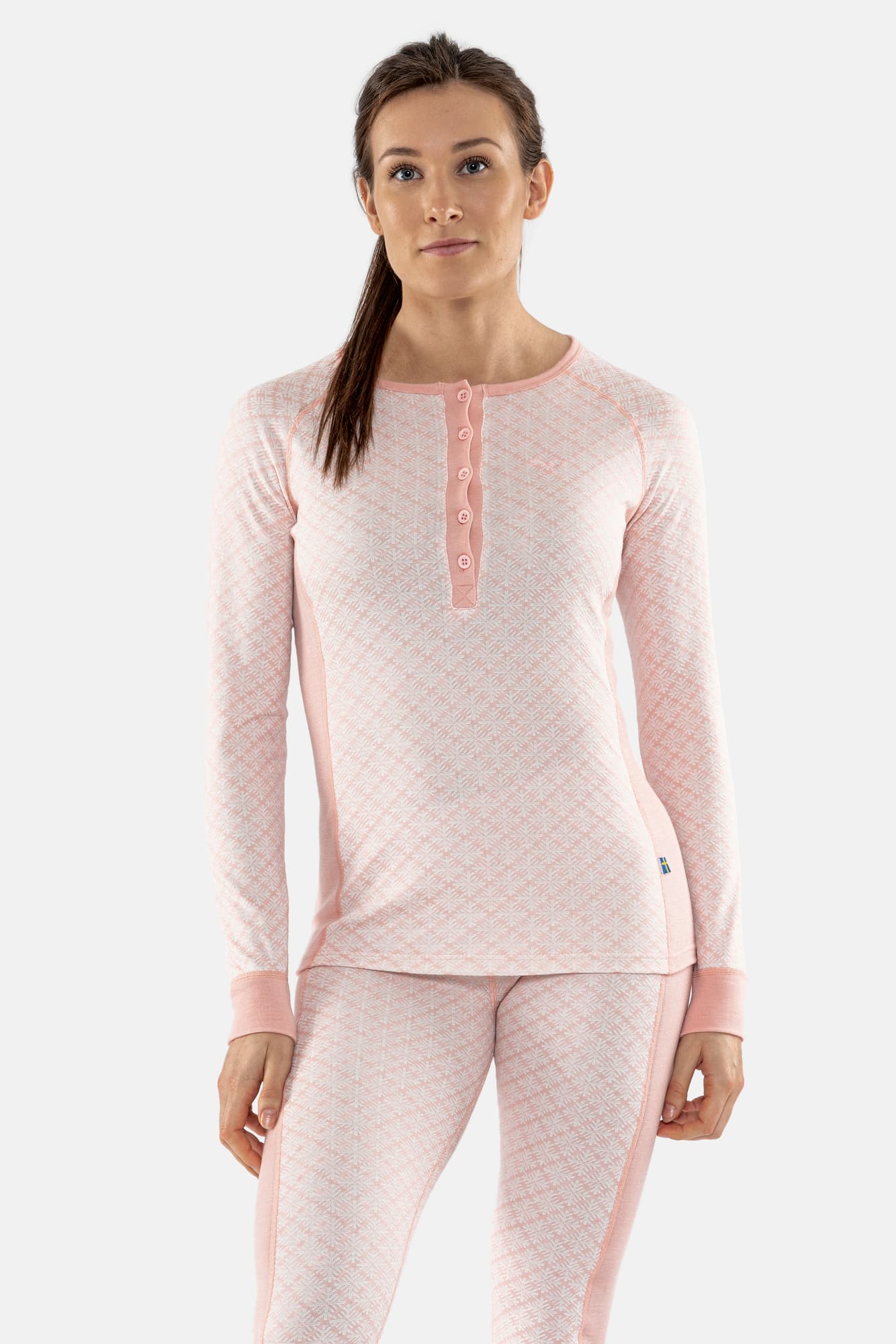 Termo Sequal Jaquard Round Neck Button LS W