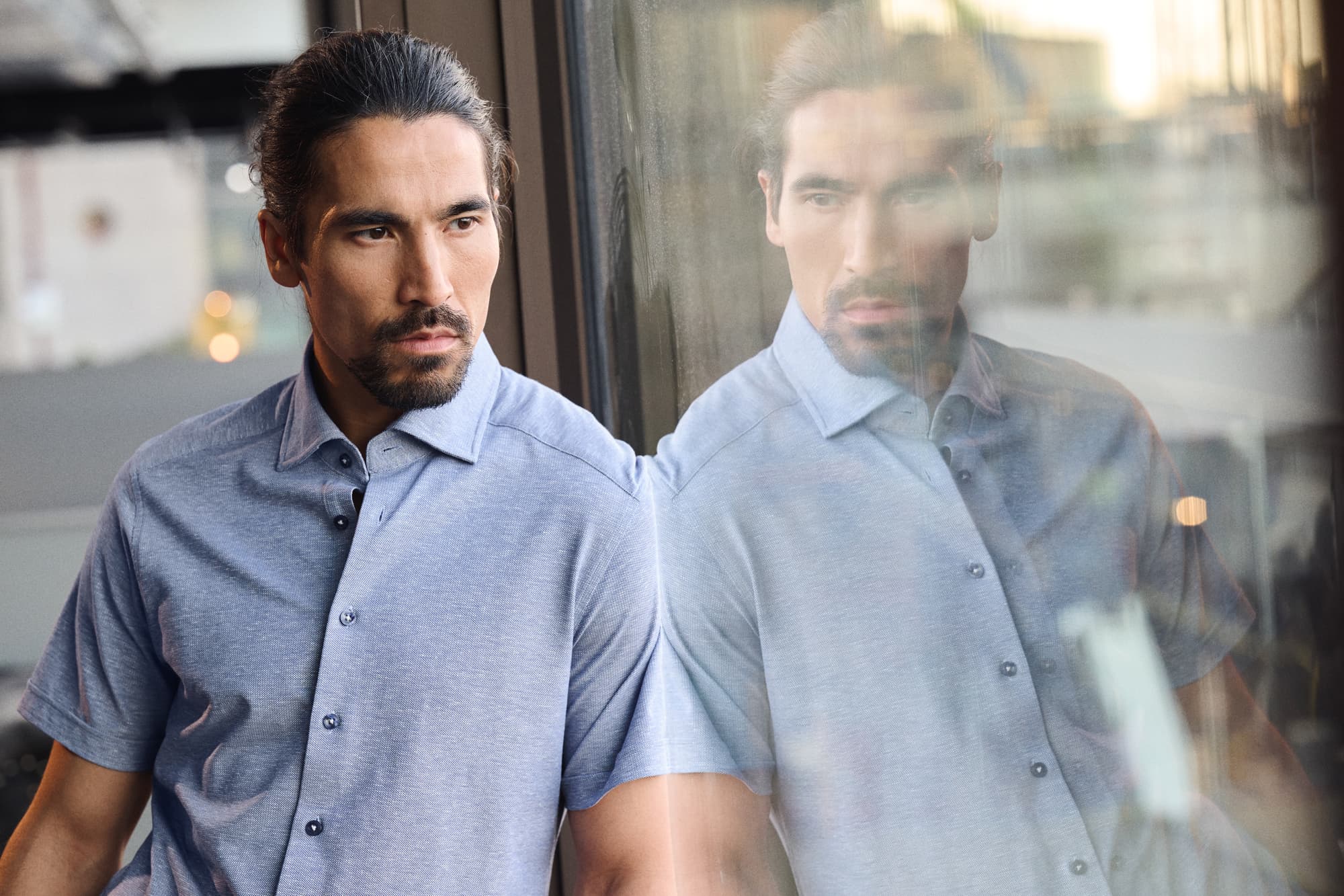 Indigo Bow 133 S/S Shirt Tailored Fit